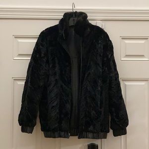 100% soft leather and 100% real Mink reversible coat